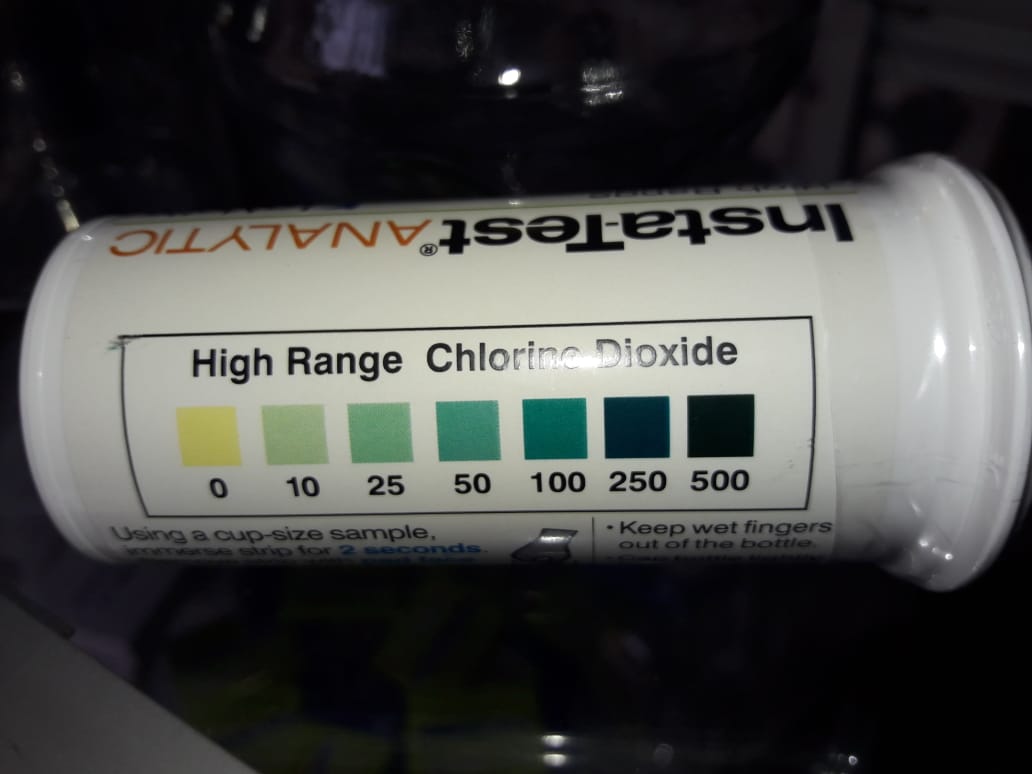 tiras indicadoras de dioxido de cloro